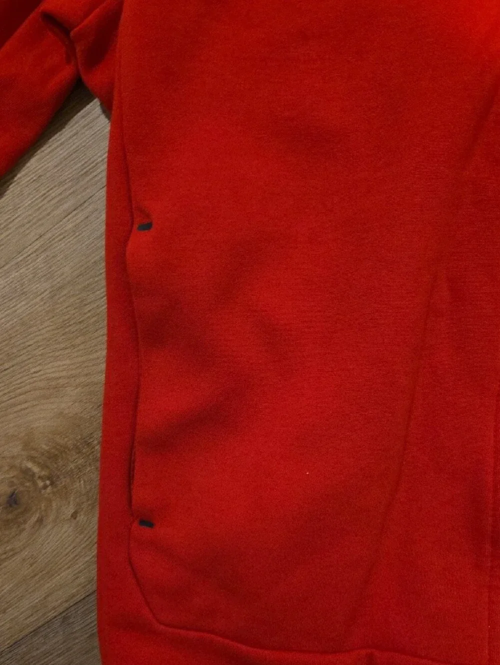 Nike Men’s Red Hooded Performance Zip Jacket with Black Trim